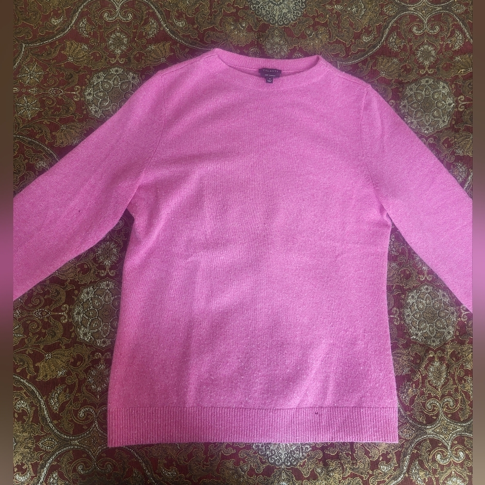 Talbots Cashmere Pink Crewneck Sweater M